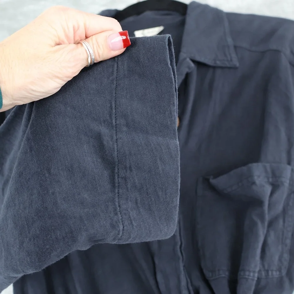 Intimately Free People Utility Jumpsuit Womens S Navy Casual Boho Bohemian Comfy